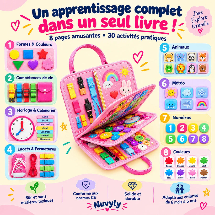 Les 8 pages et 30 activités du livre Nuvyly rose