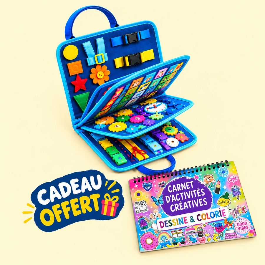 Livre Nuvyly bleu et carnet de coloriage offert